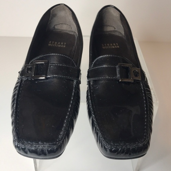 Stuart Weitzman Black Patent Leather Driving Shoe - Picture 2 of 7